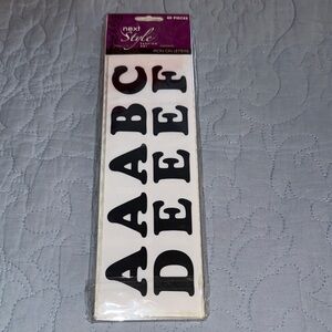 Black Iron-On Letters